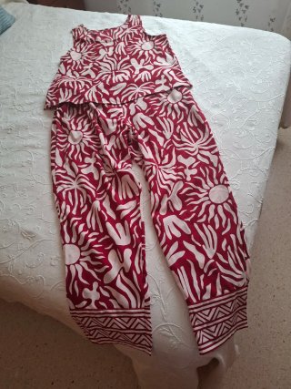 Conjunto 2 piezas rojo y blanco