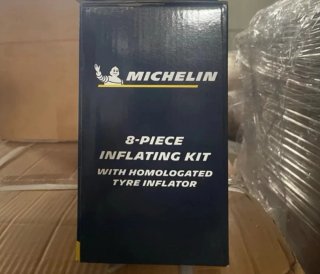 COMPRESOR MICHELIN 100L BICILÍNDRICO + KIT 8 PZS
