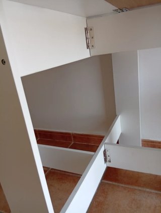 Mesa Comedor Plegable Madera y Blanca