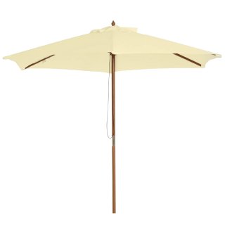 Ombrellone Giardino 2.5x2.3 m Legno Laccato Beige