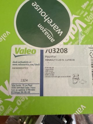 válvula EGR Valeo con referencia 703208.