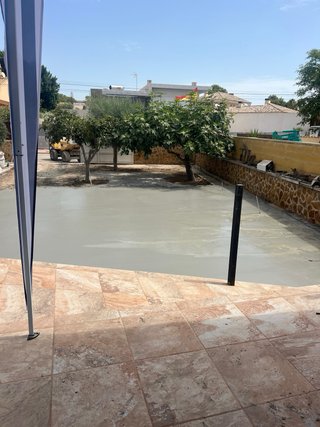 Hormigón impreso y liso