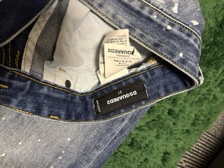 Pantalón Dsquared2 Talla 41 Azul con Pintura