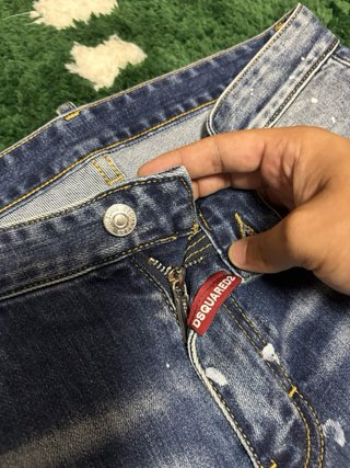 Pantalón Dsquared2 Talla 41 Azul con Pintura
