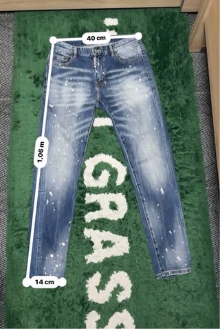 Pantalón Dsquared2 Talla 41 Azul con Pintura
