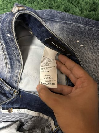 Pantalón Dsquared2 Talla 41 Azul con Pintura
