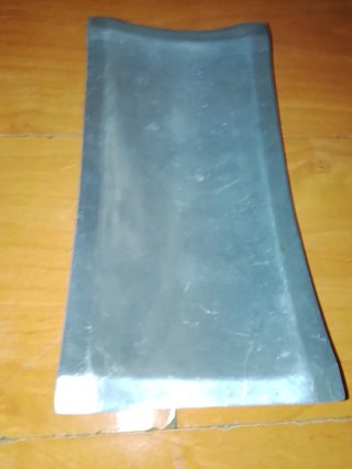 Centro de mesa metálico plateado