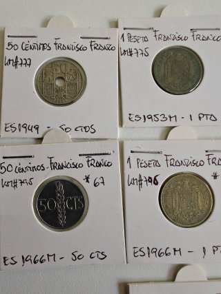 Lote 7 Monedas Francisco Franco España