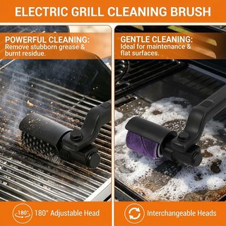 Spazzola Elettrica per Barbecue, Pulitore Barbecue