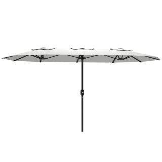 Ombrellone 12 Stecche Manovella Metallo Bianco