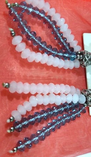 Preciosos pendientes Cristales Azules y Blancos
