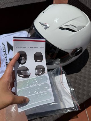 Casco de moto blanco Astone