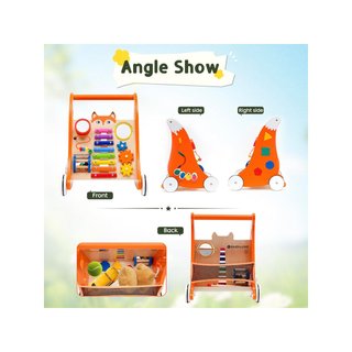 Andador de madera bebé con juegos