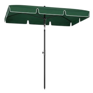 Ombrellone Giardino Rettangolare 2x1.3m Verde Nero