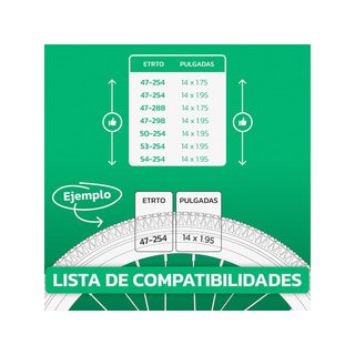 MOOVMOOV Cámaras de Aire 14" Bicicleta
