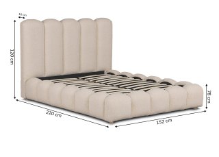 Cama Matrimonial Canape Nube Beige