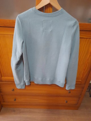 Sudadera Hollister sin capucha azul Talla S.