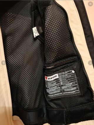 Giubbotto Dainese Donna Beige e Rosso