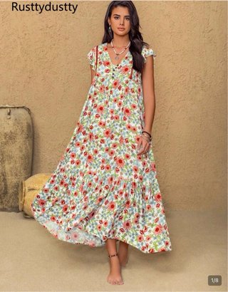 Vestido largo floral
