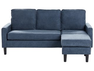 Sofá 3 plazas gris con otomana