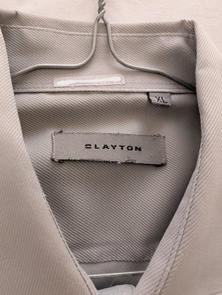 Camicia Clayton Grigia Uomo XL Cotone Elegante