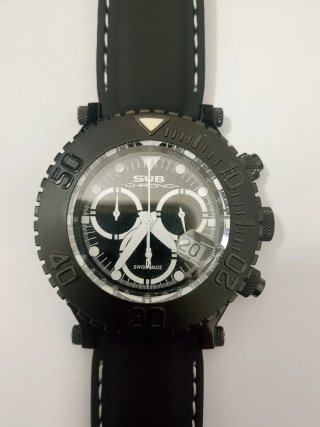 Reloj SUB Chrono Negro todo acero Swiss Made