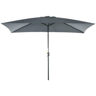 Ombrellone Rettangolare 2x3 m con Manovella Grigio