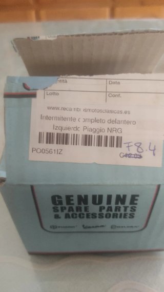 Piloto delantero izquierdo Piaggio NRG