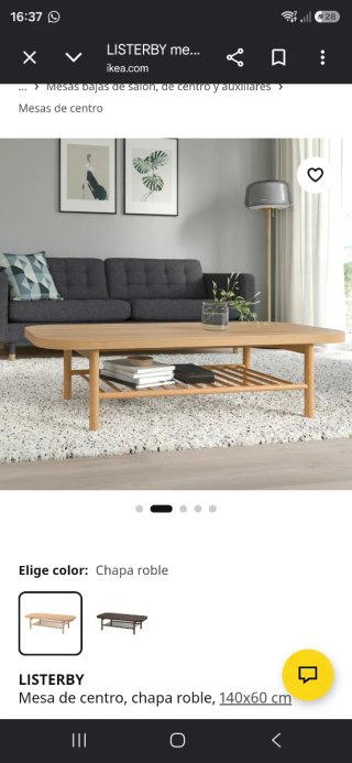 Mesa de centro IKEA madera