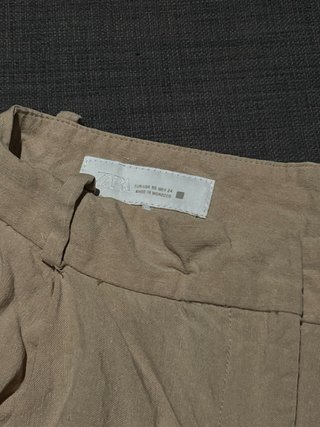 Pantalón de lino beige