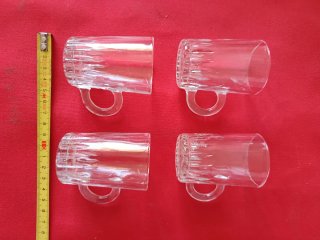 4 Vasos de chupito de cristal