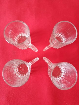 4 Vasos de chupito de cristal