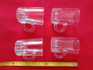 4 Vasos de chupito de cristal