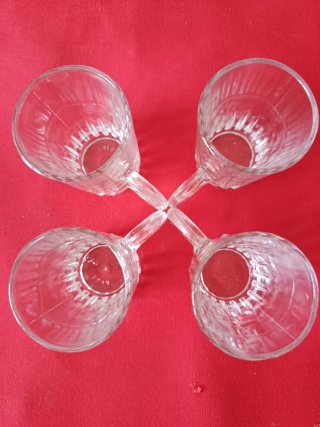 4 Vasos de chupito de cristal