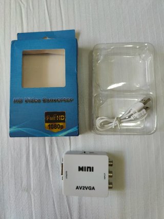 Convertidor AV a VGA MINI Full HD NUEVO