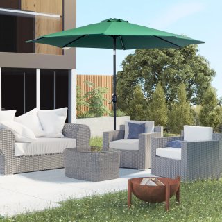 Ombrellone da Giardino 3x2.5 m Inclinabile Verde