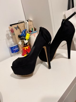 Sandalias tacón negras plataforma Marypaz