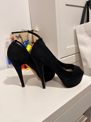 Sandalias tacón negras plataforma Marypaz