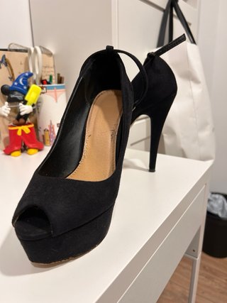 Sandalias tacón negras plataforma Marypaz