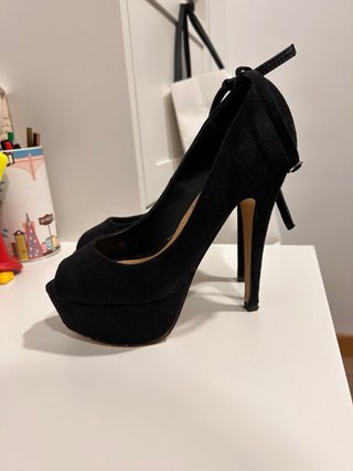 Sandalias tacón negras plataforma Marypaz