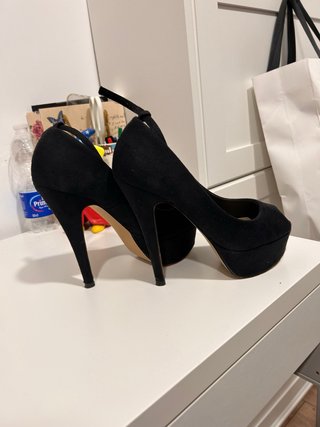 Sandalias tacón negras plataforma Marypaz