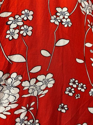 Blusa Yerse Estampada Flores Roja