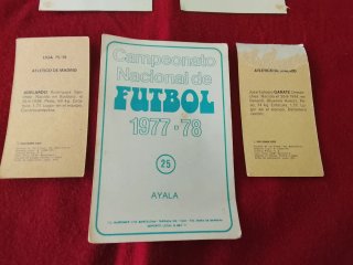 1974 AYALA GÁRATE ADELARDO ATLÉTICO DE MADRID LOTE