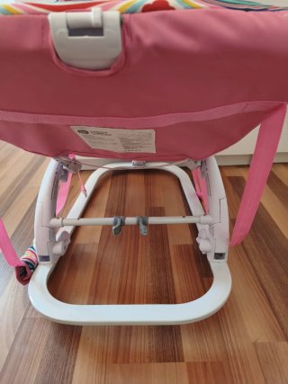Hamaca Tuc Tuc rosa con arco de juegos