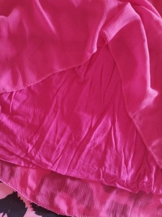 Vestido gasa fucsia talla única