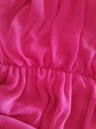Vestido gasa fucsia talla única