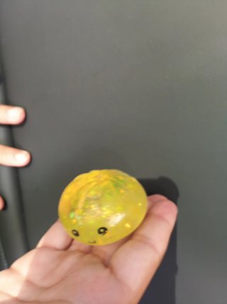 (dumbling)Pelota antiestrés dorada con purpurina