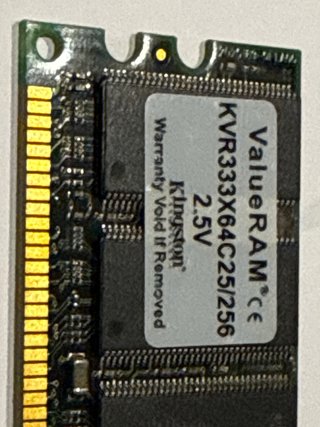 Memoria RAM Kingston 256MB KVR333X64C25/256