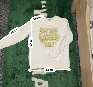 Sudadera Kenzo XL Blanca y Dorada Hombre Oferta
