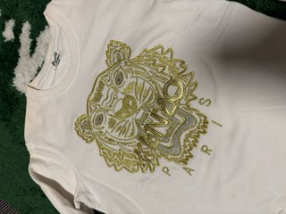 Sudadera Kenzo XL Blanca y Dorada Hombre Oferta